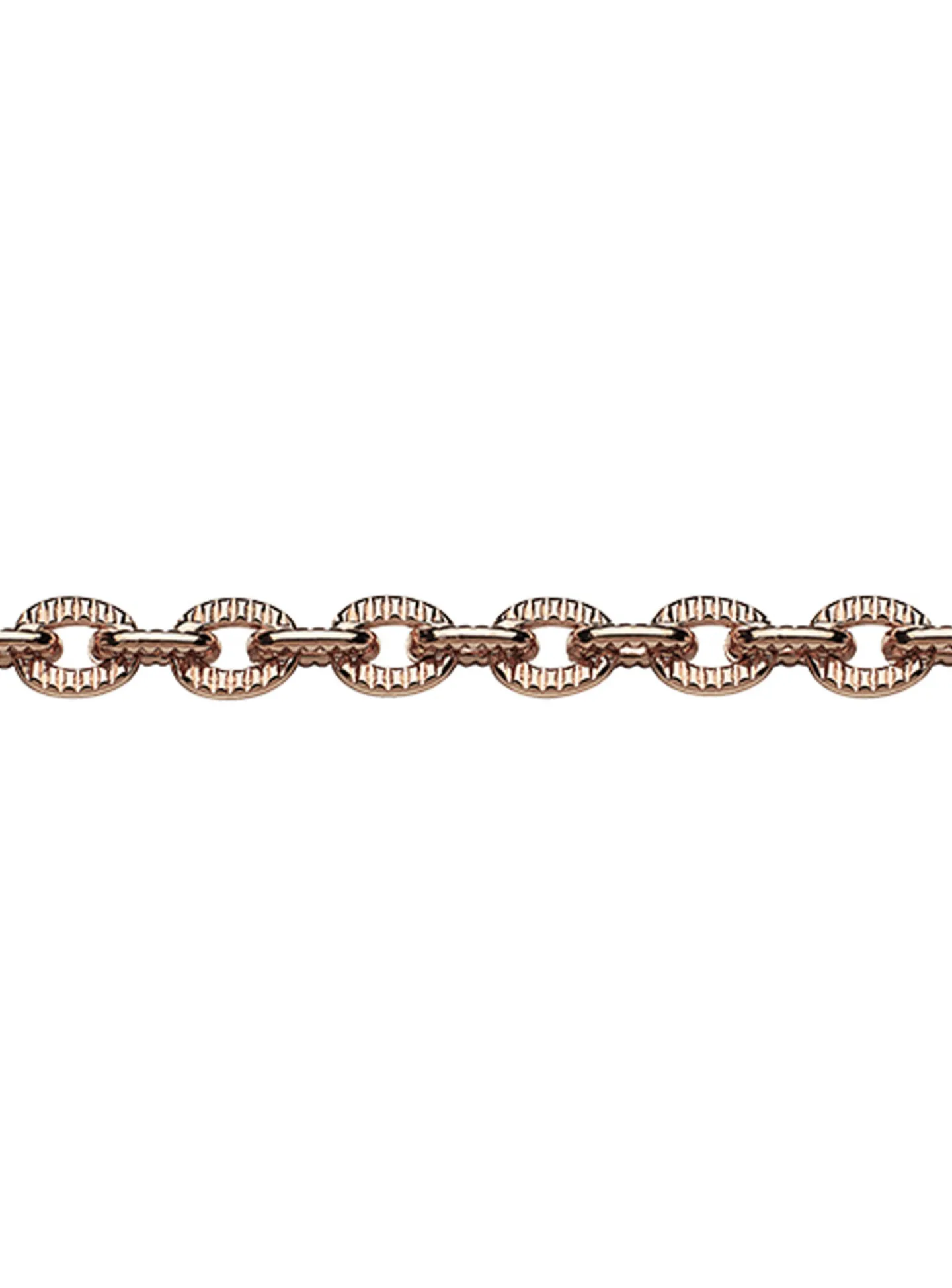 Chaîne OZ Bijoux forçat fantaisie 3mm plaqué or rose