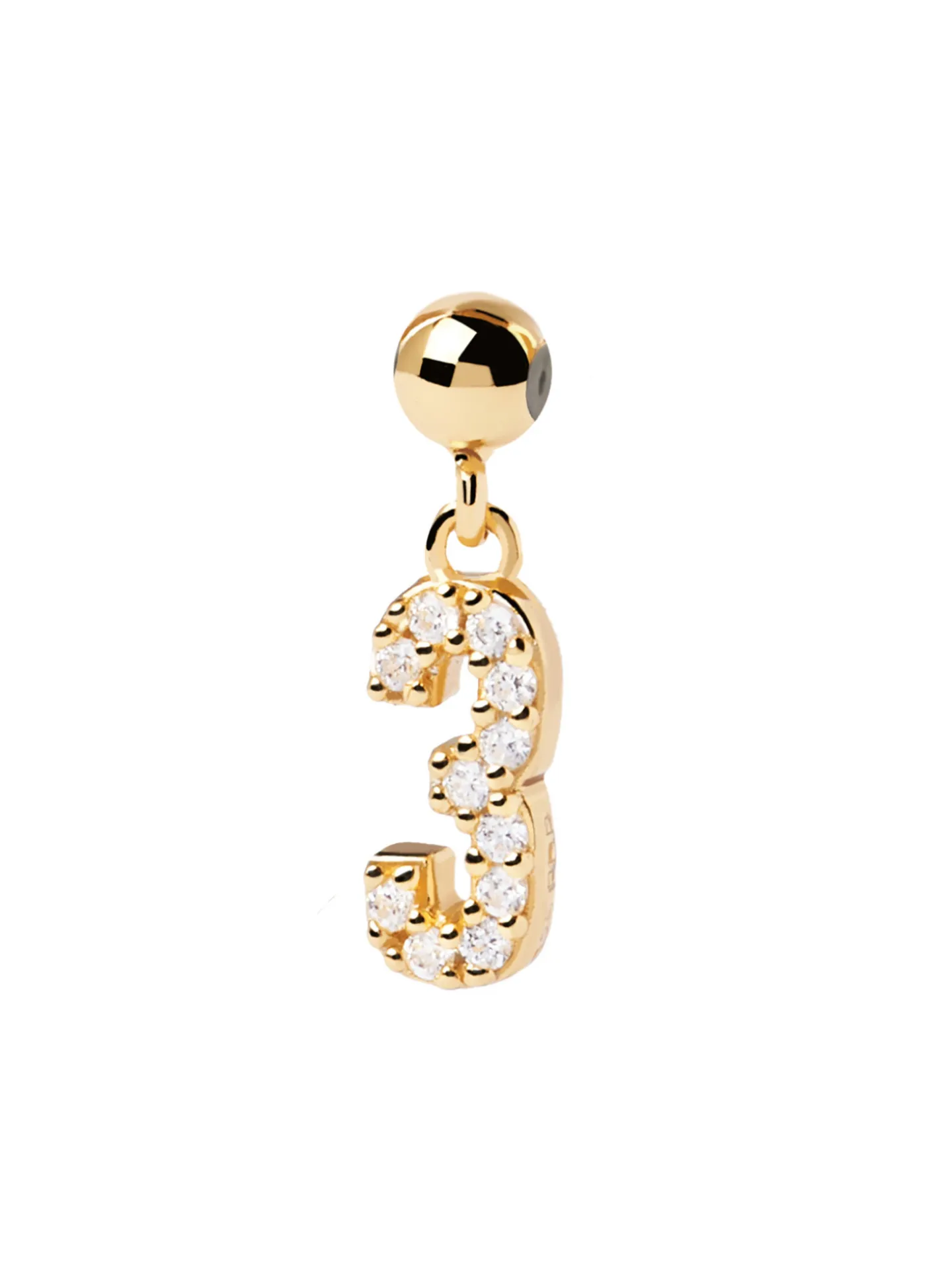 Charm PdPaola Numéro 3 doré