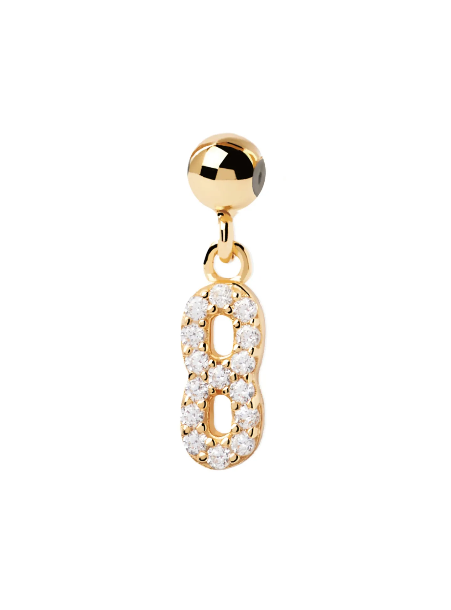 Charm PdPaola Numéro 8 doré