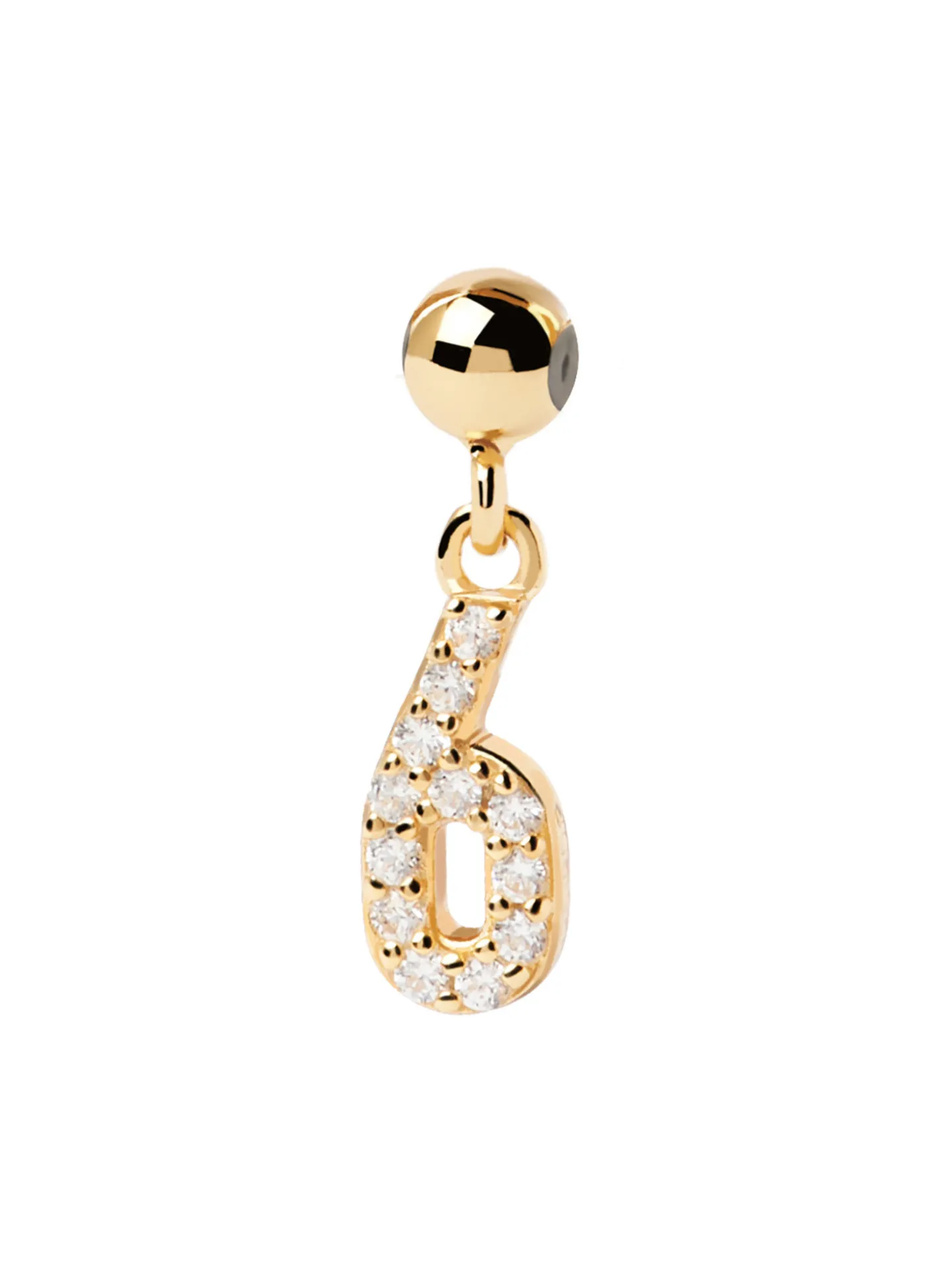 Charm PdPaola Numéro 6 doré