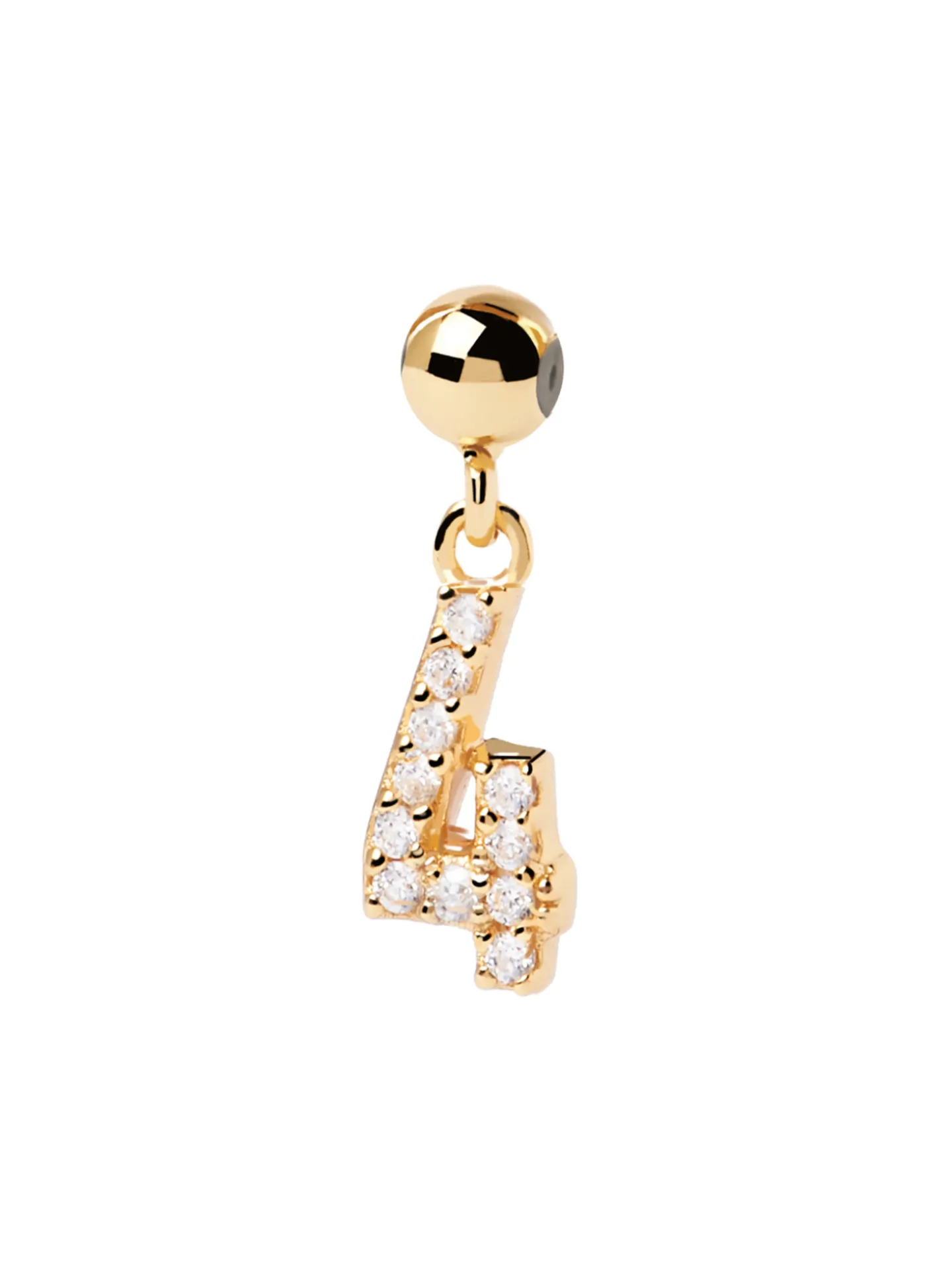 Charm PdPaola Numéro 4 doré