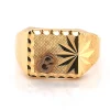 Chevalière Brillaxis or jaune 9 carats