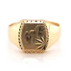 Chevalière homme Brillaxis or jaune 9 carats