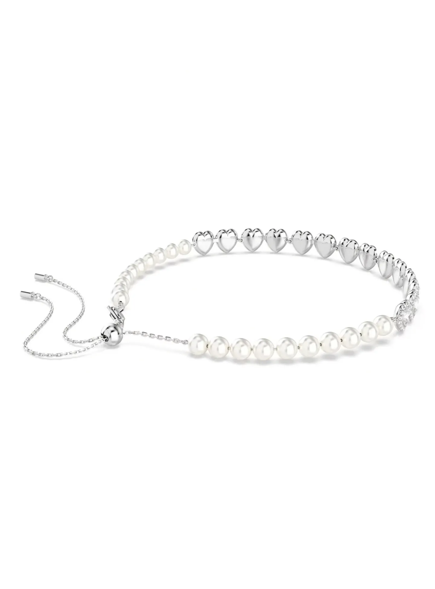 Choker Tennis Ariana Grande x Swarovski Angelic_x005f_x000D_coeurs argentés Crystal Pearls