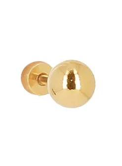 Clou d'oreille individuel Zag Bijoux boule dorée 6mm
