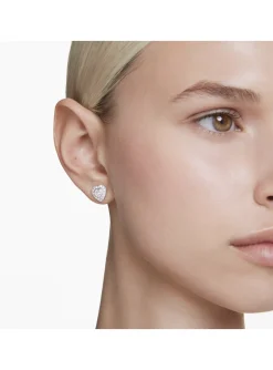 Clous d'oreilles Ariana Grande x Swarovski Angelic_x005f_x000D_coeurs argentés