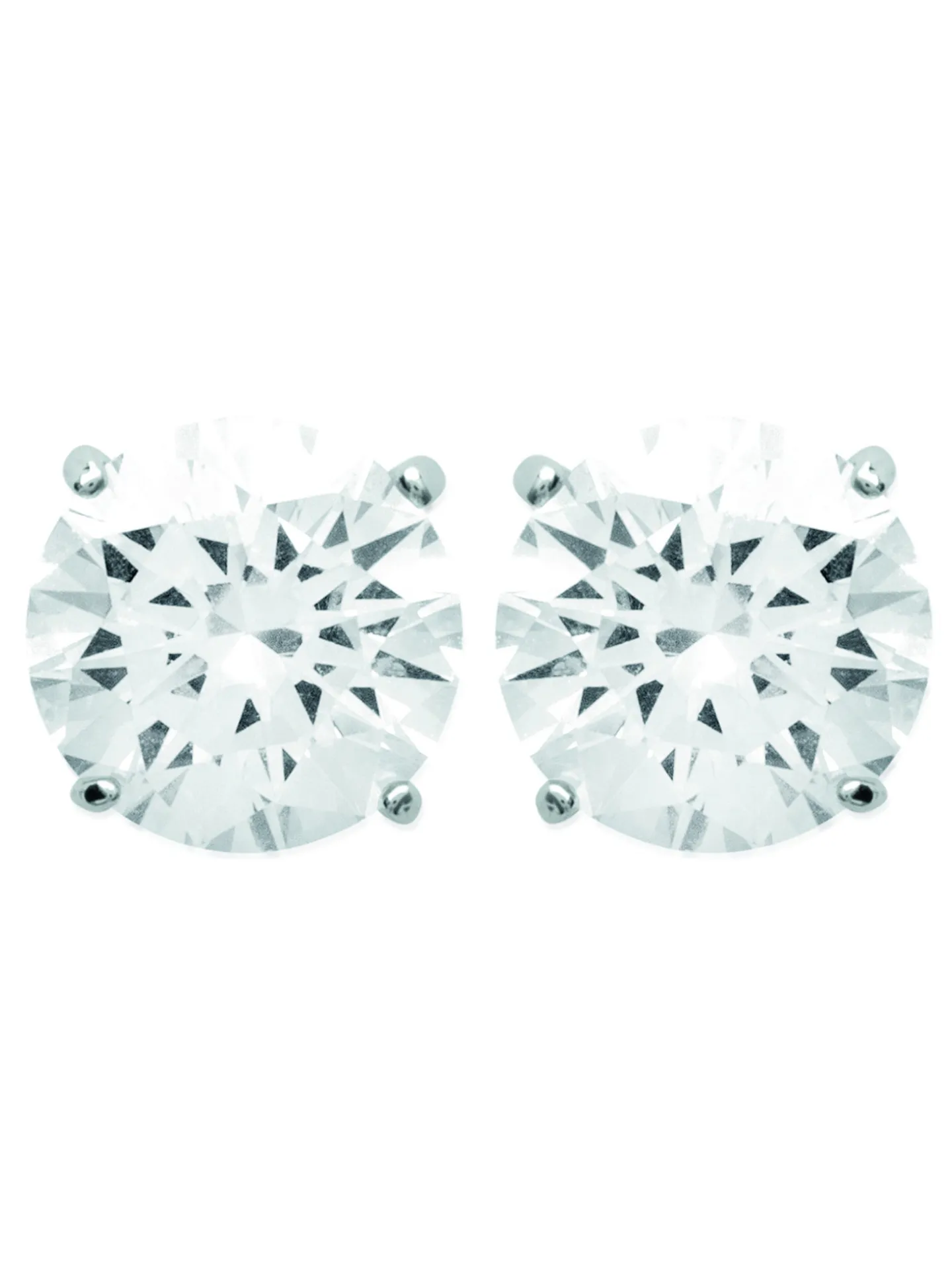 Clous d'oreilles Brillaxis oxyde 4 griffes 6mm