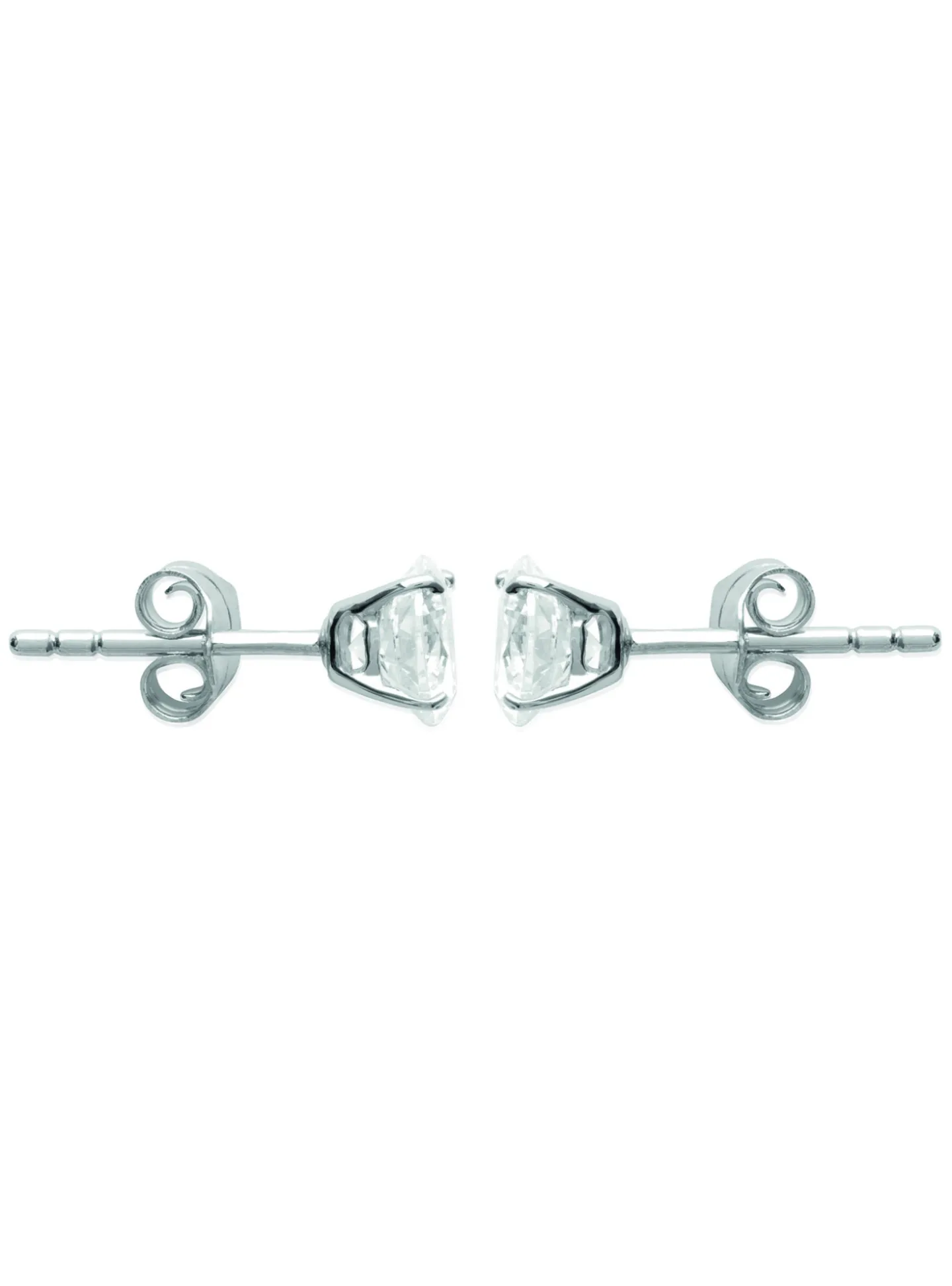 Clous d'oreilles Brillaxis oxyde 4 griffes 6mm