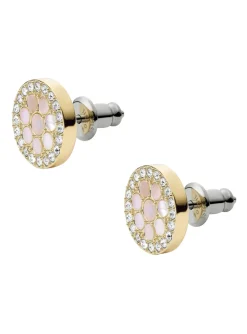 Clous d’oreilles Fossil Sadie Mosaic en nacre
