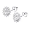 Clous d'oreilles Lotus Silver Marquise blanc