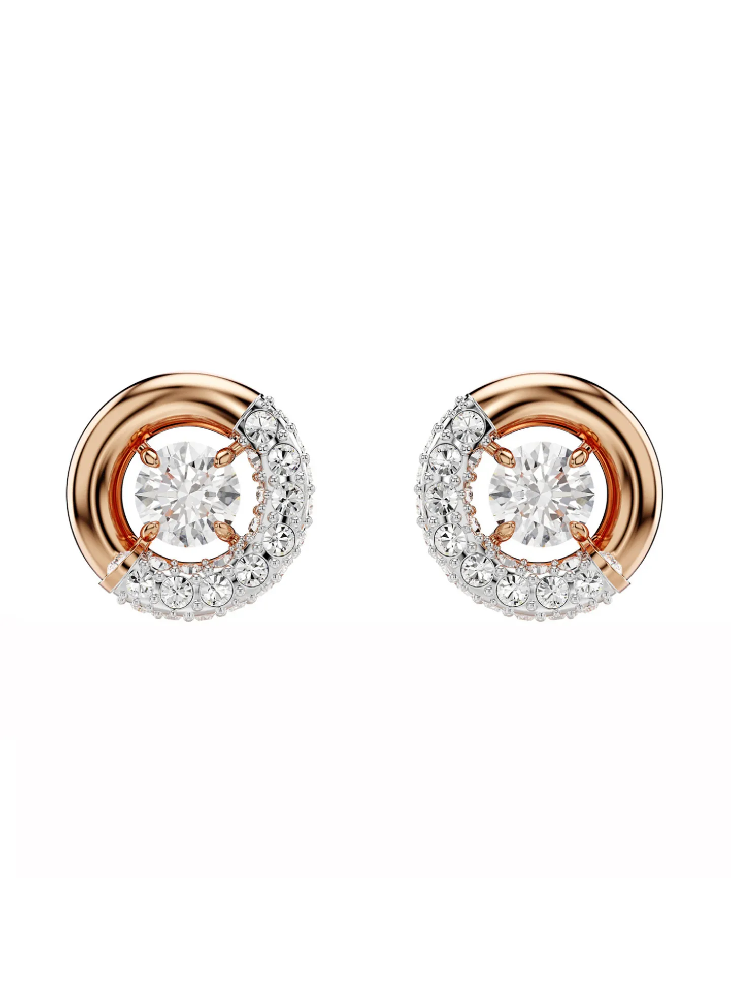 Clous d'oreilles Swarovski Dextera rosés