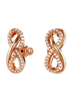 Clous d'oreilles Swarovski Hyperbola infini rosés