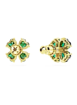 Clous d'oreilles Swarovski Idyllia trèfle vert