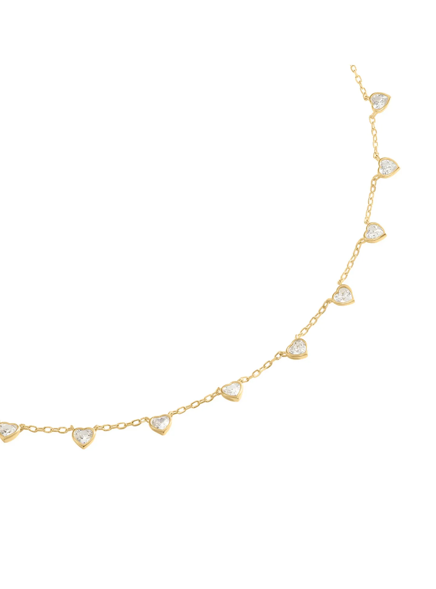 Collier Agatha Adorée argent doré coeurs oxydes