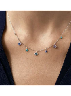 Collier Agatha Beloved argent pampilles multicolores