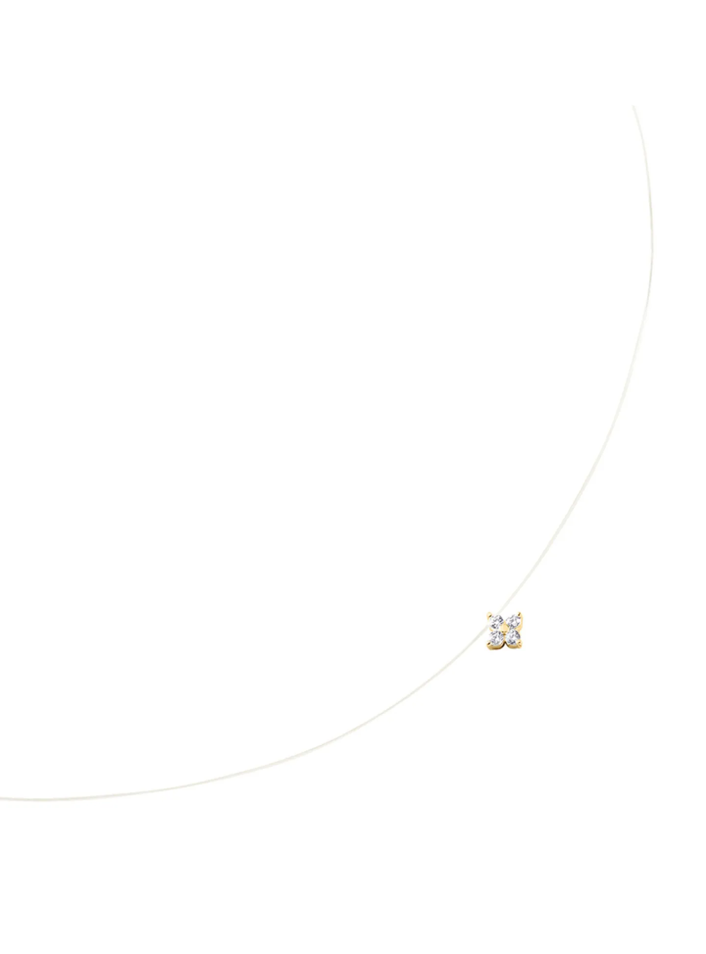 Collier Agatha Beloved fil magique argent doré