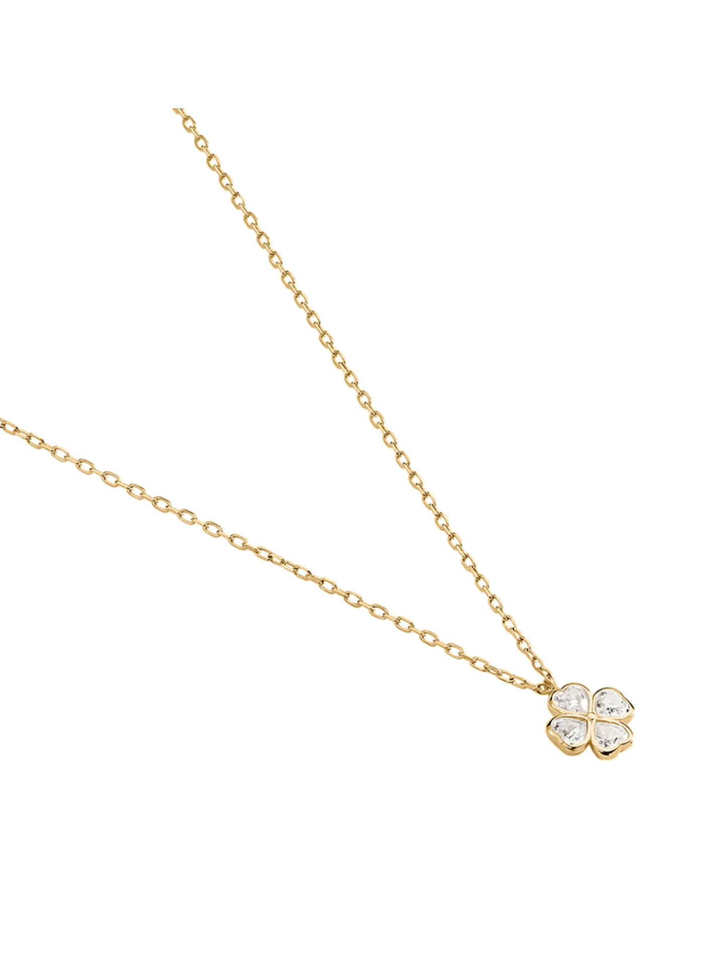 Collier Agatha Felicite argent doré trèfle