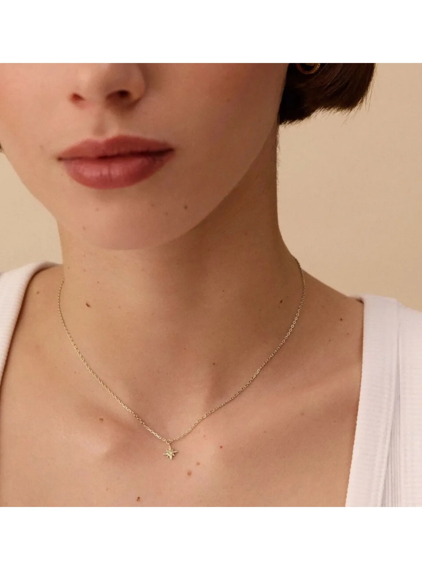 Collier Agatha Ourse étoile argent doré