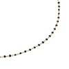 Collier Agatha Smarty laiton doré perles émail noir