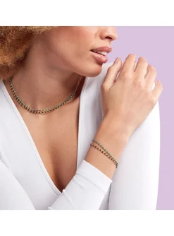 Collier Agatha Smarty laiton doré perles émail noir