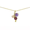 Collier améthyste rhodolite quartz oz or jaune