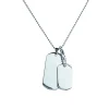 Collier Brillaxis Acier avec plaques militaires