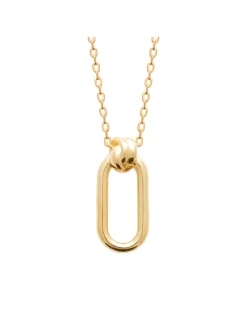 Collier Brillaxis anneau ovale et noeud