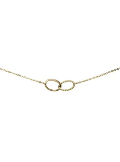 Collier Brillaxis anneaux entrelacés or 9 carats