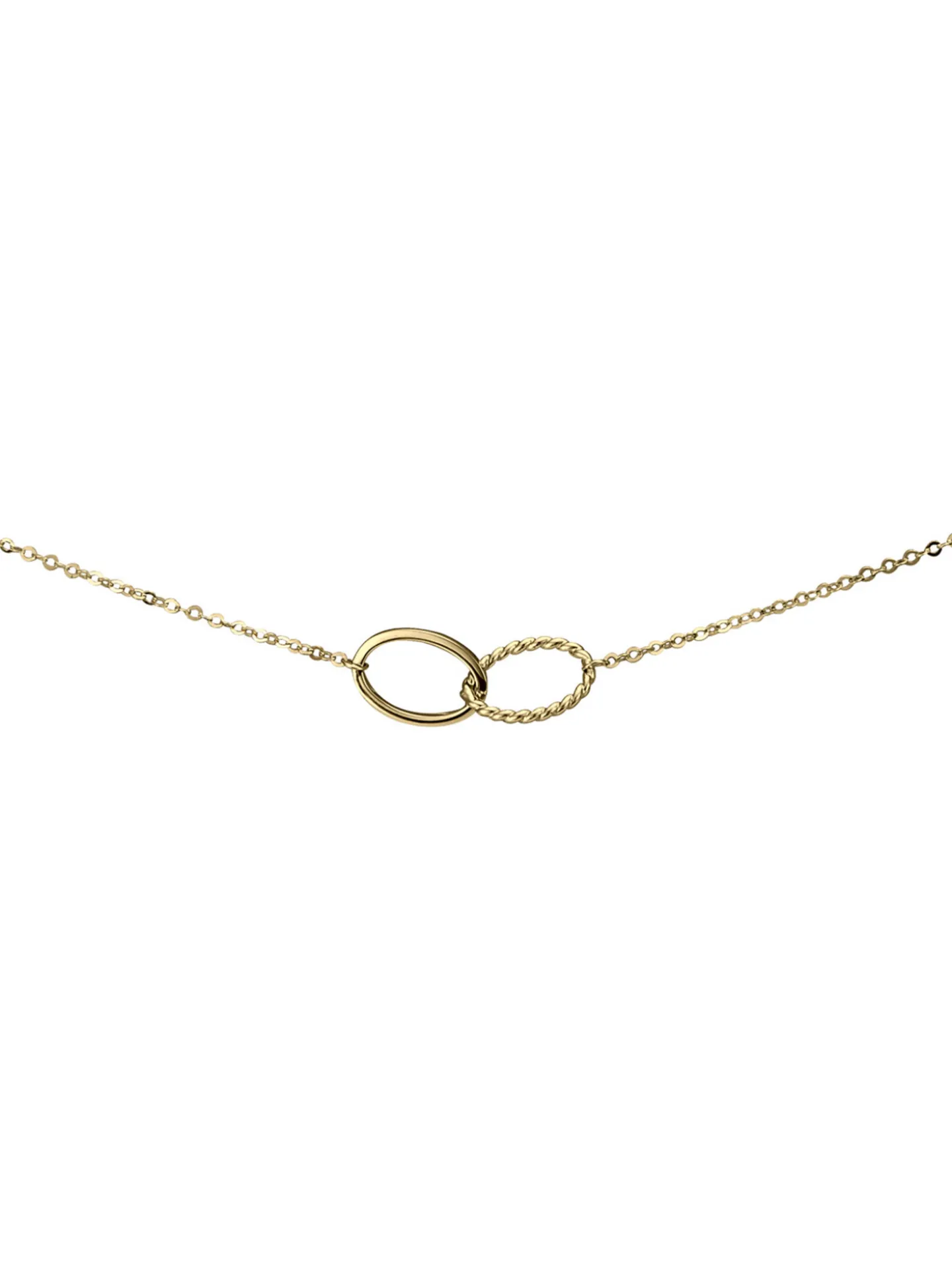 Collier Brillaxis anneaux entrelacés or 9 carats