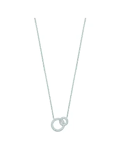 Collier Brillaxis anneaux entrelacés empierrés