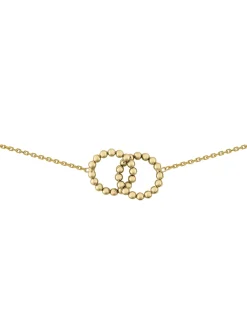 Collier Brillaxis anneaux entrelacés finition perlée