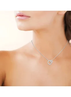Collier Brillaxis anneaux entrelacés empierrés