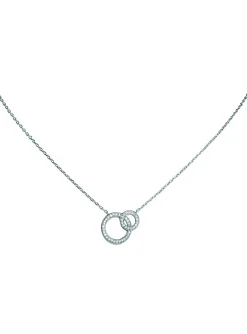 Collier Brillaxis anneaux entrelacés empierrés