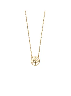 Collier Brillaxis arbre de vie doré 45cm