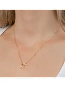Collier Brillaxis arbre de vie doré 45cm