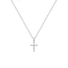 Collier Brillaxis argent rhodié croix empierrée