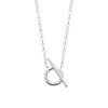 Collier Brillaxis argent rhodié anneau barré