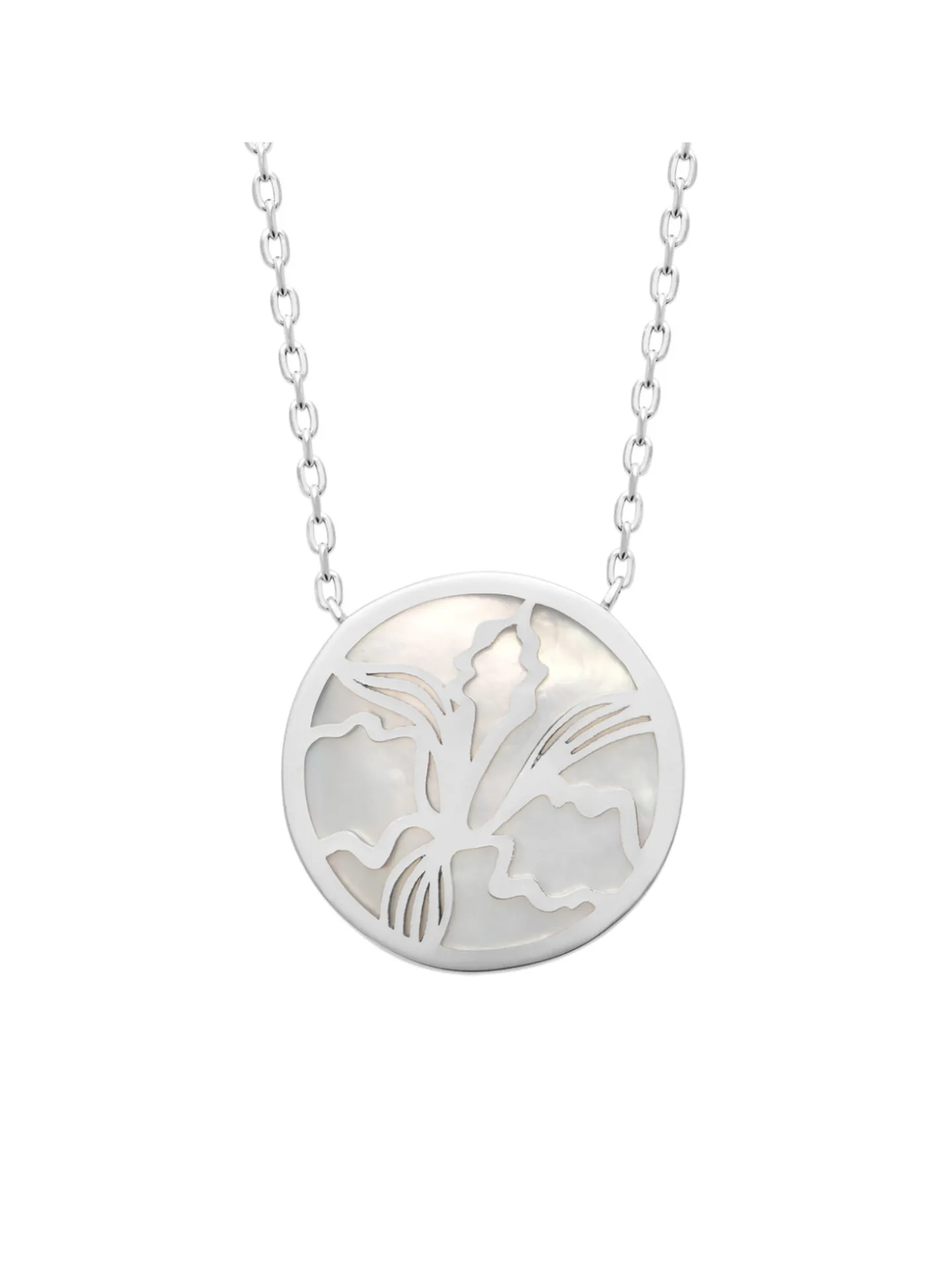 Collier brillaxis argent et nacre
