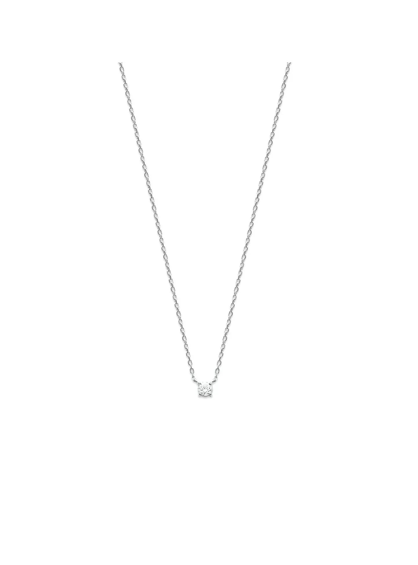 Collier Brillaxis argent solitaire oxyde 4 griffes