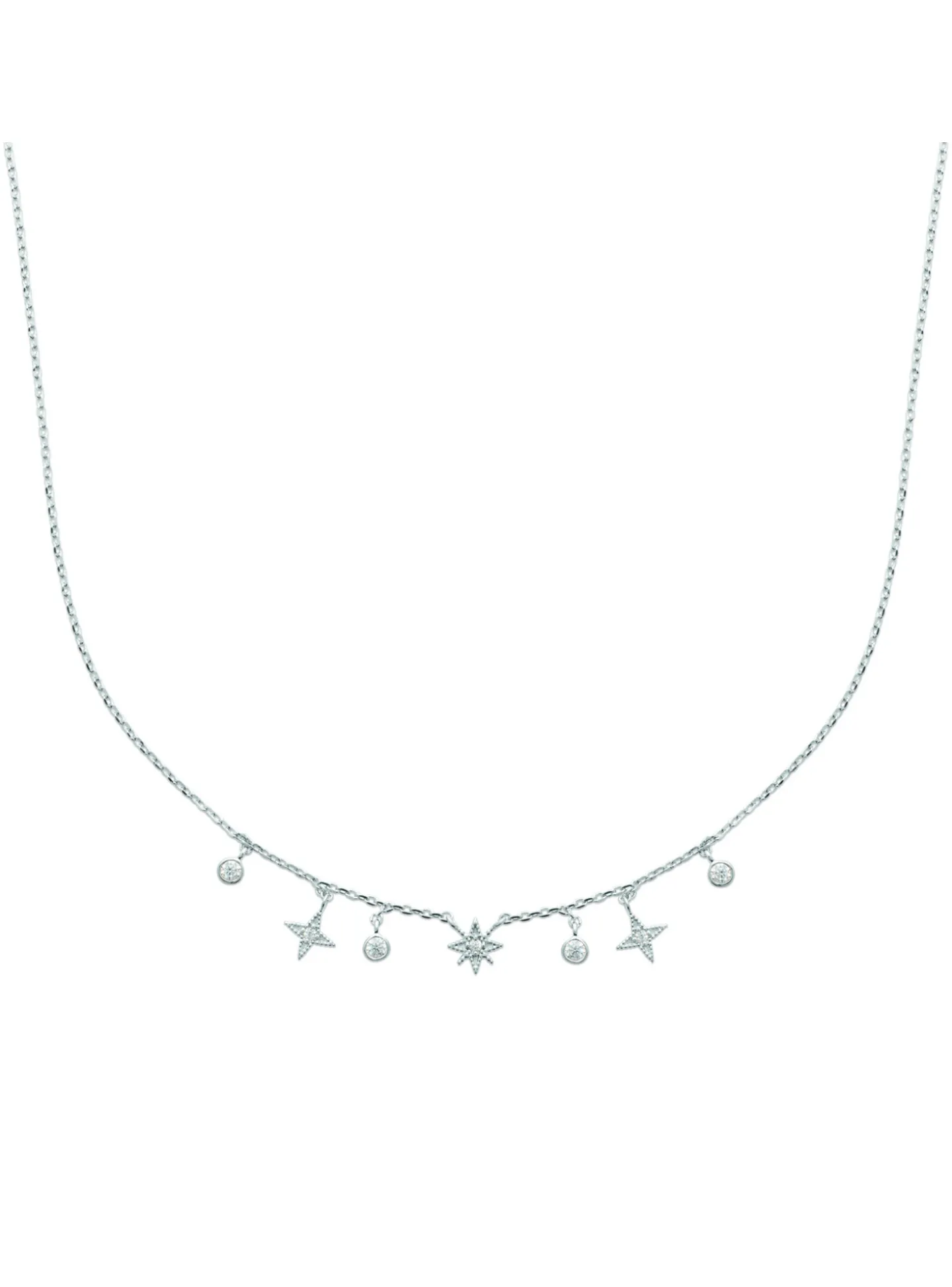 Collier Brillaxis argent étoiles oxydes