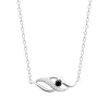 Collier Brillaxis argent flamme perle noire