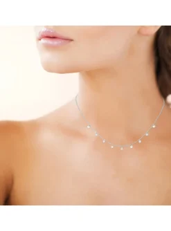 Collier Brillaxis argent et oxydes de zirconium