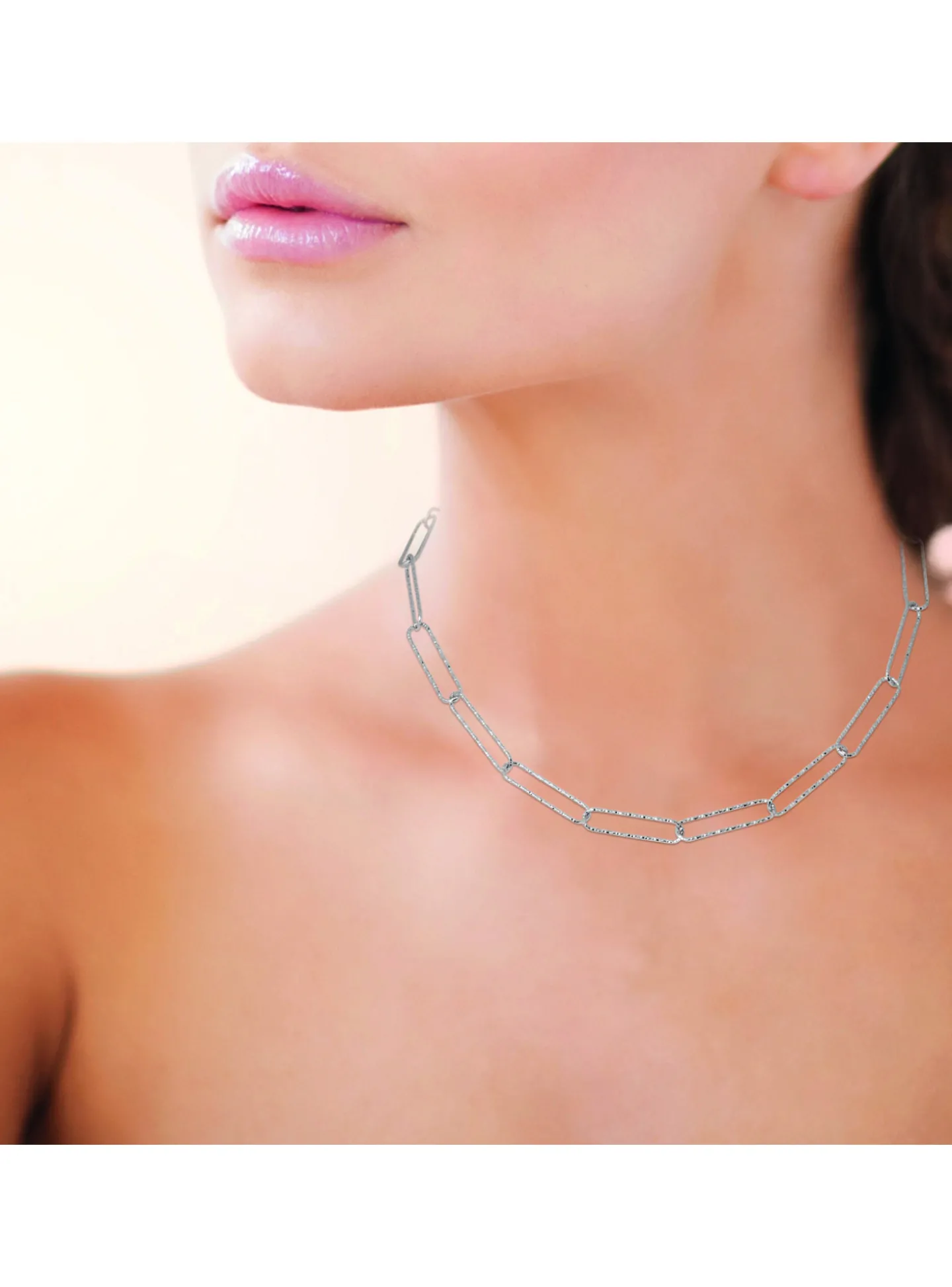 Collier Brillaxis argent trombone ciselé