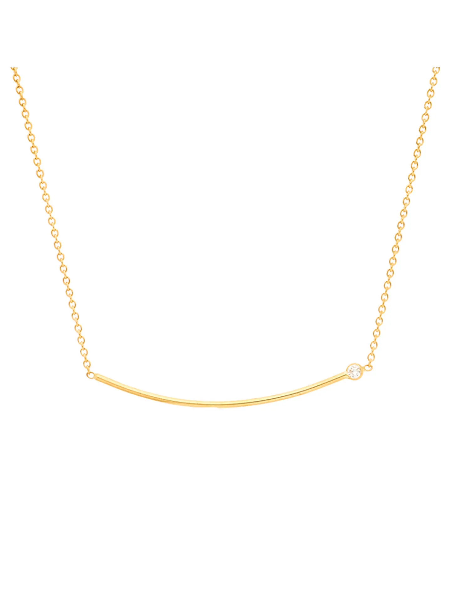 Collier Brillaxis barrette or jaune et diamant 0.02