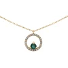 Collier Brillaxis cercle or diamants émeraude