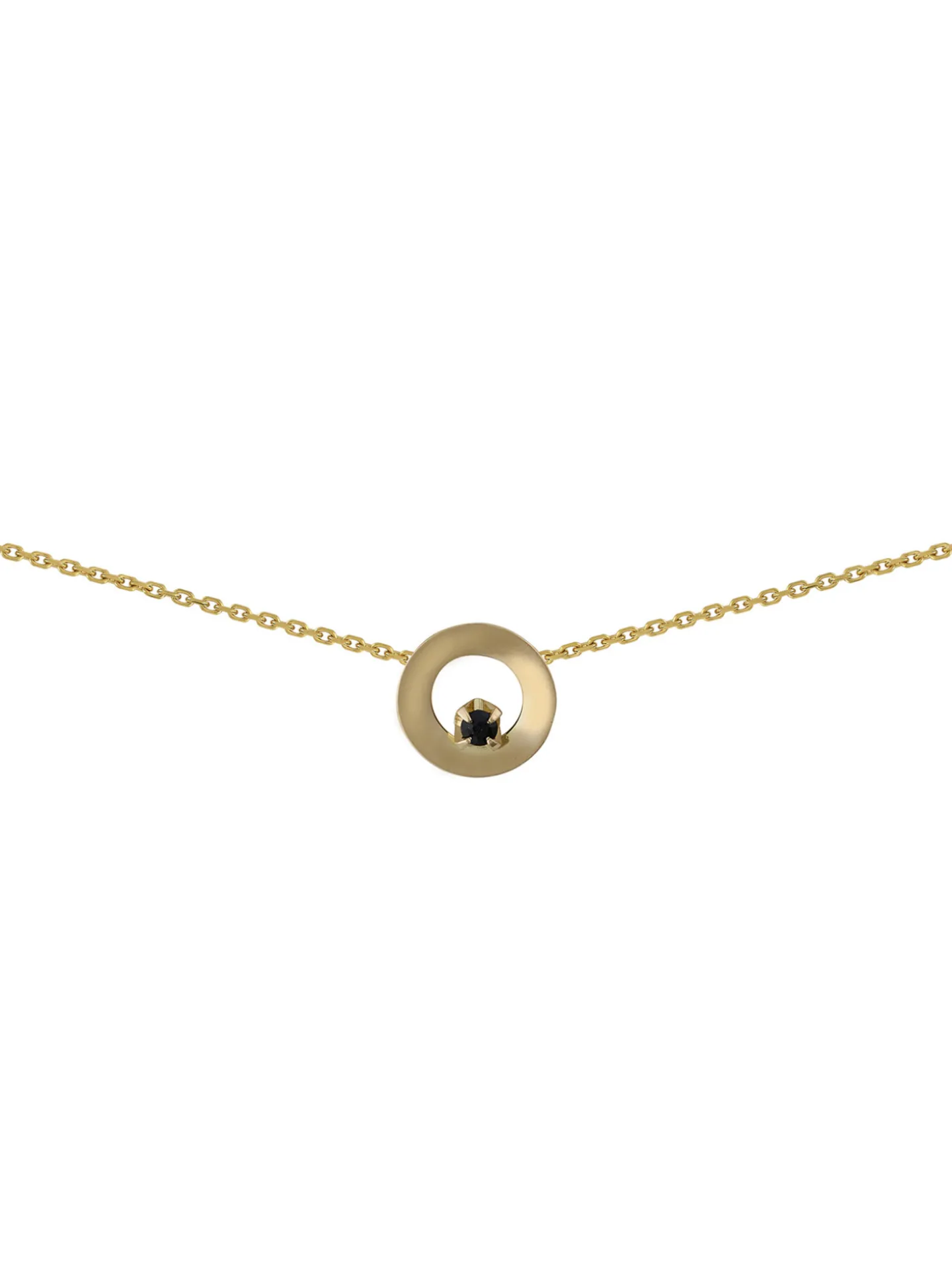 Collier Brillaxis cercle or 18 carats saphir