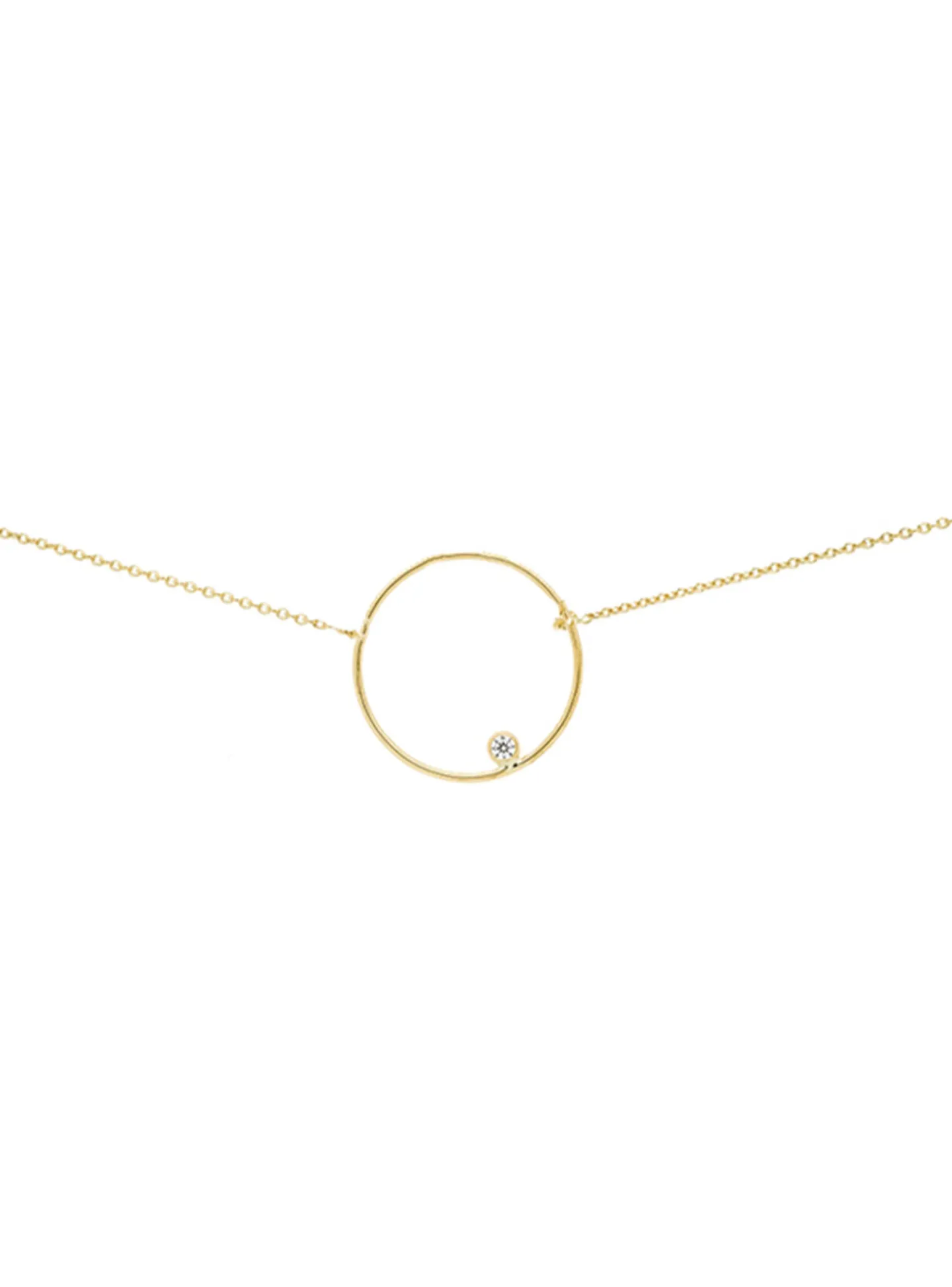 Collier Brillaxis cercle or jaune 18 carats diamant
