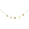 Collier Brillaxis cinq coeurs striés or jaune 9K