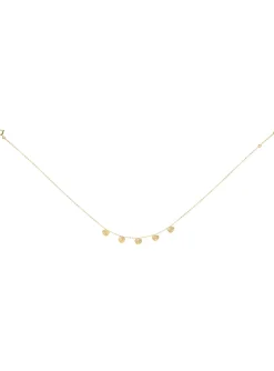 Collier Brillaxis cinq coeurs striés or jaune 9K