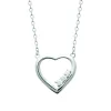 Collier Brillaxis coeur empierré